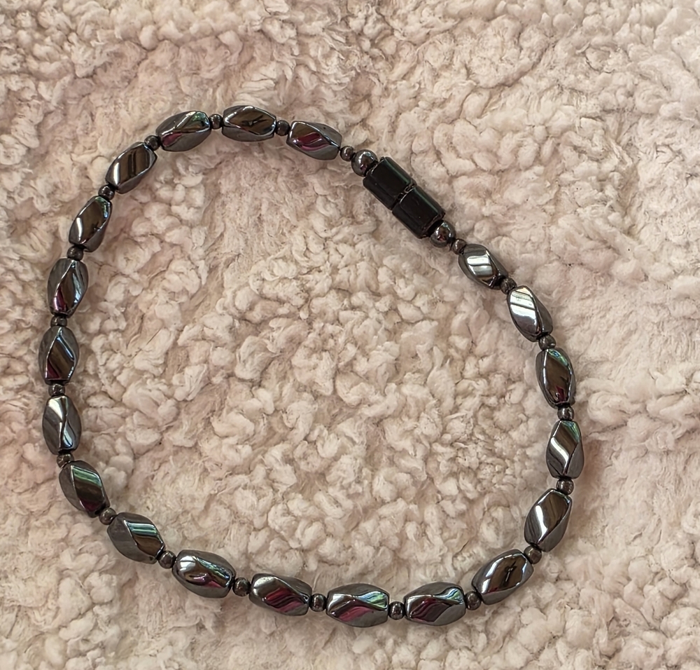Black Hematite Beaded Anklet
